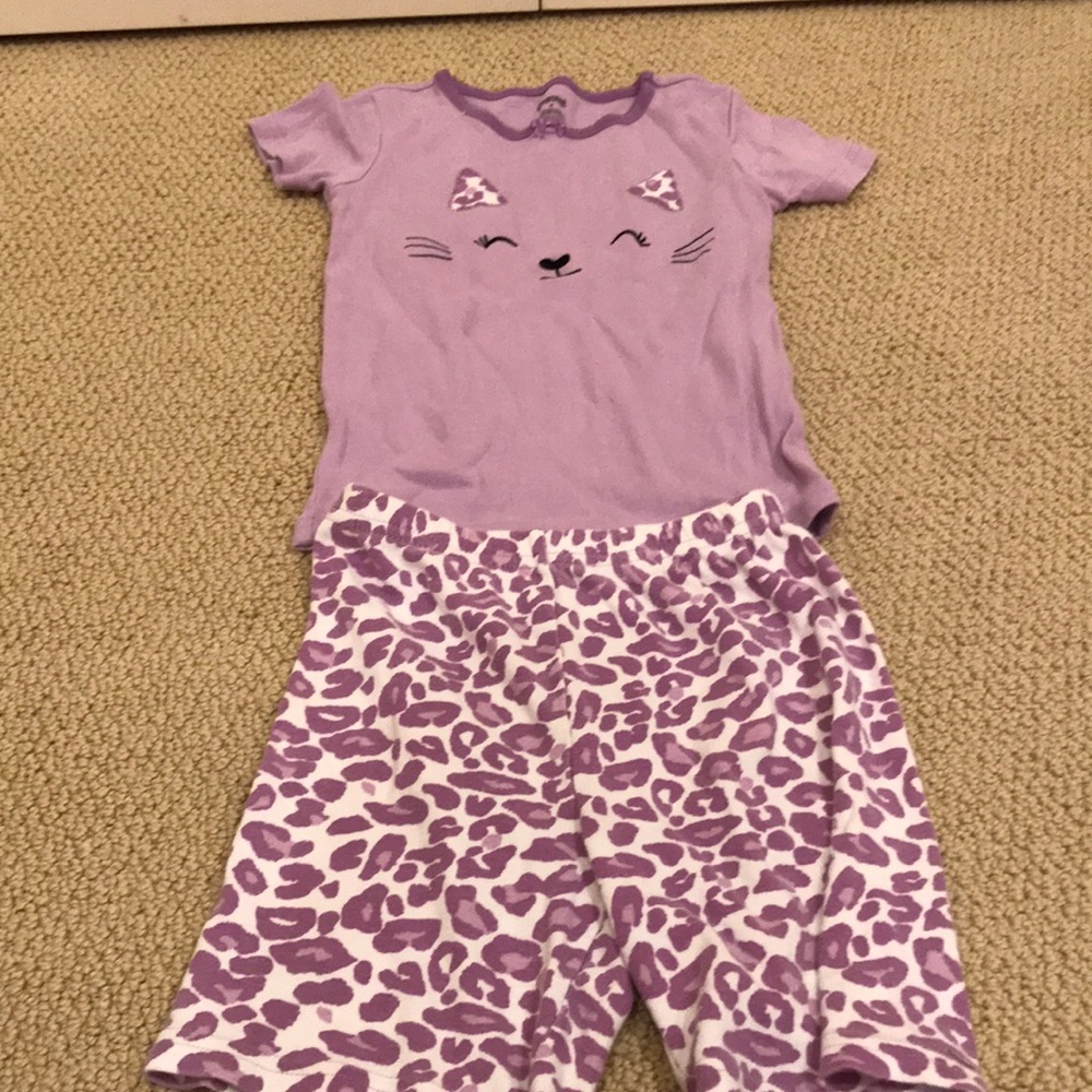 Pajama shirt and shorts